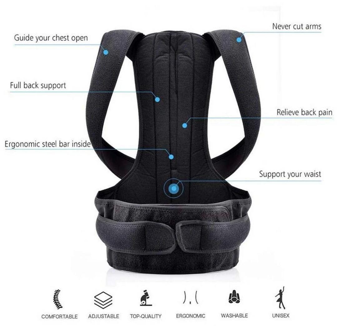 Adjustable Posture Corrector Back Support Belt – Shoulder & Spine Alignment Brace for Men & Women