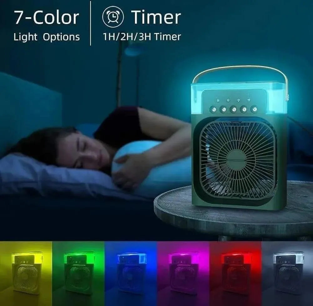 Portable Mini Air Cooler – 3-in-1 Cooling Fan with Water Tank & Mist Function