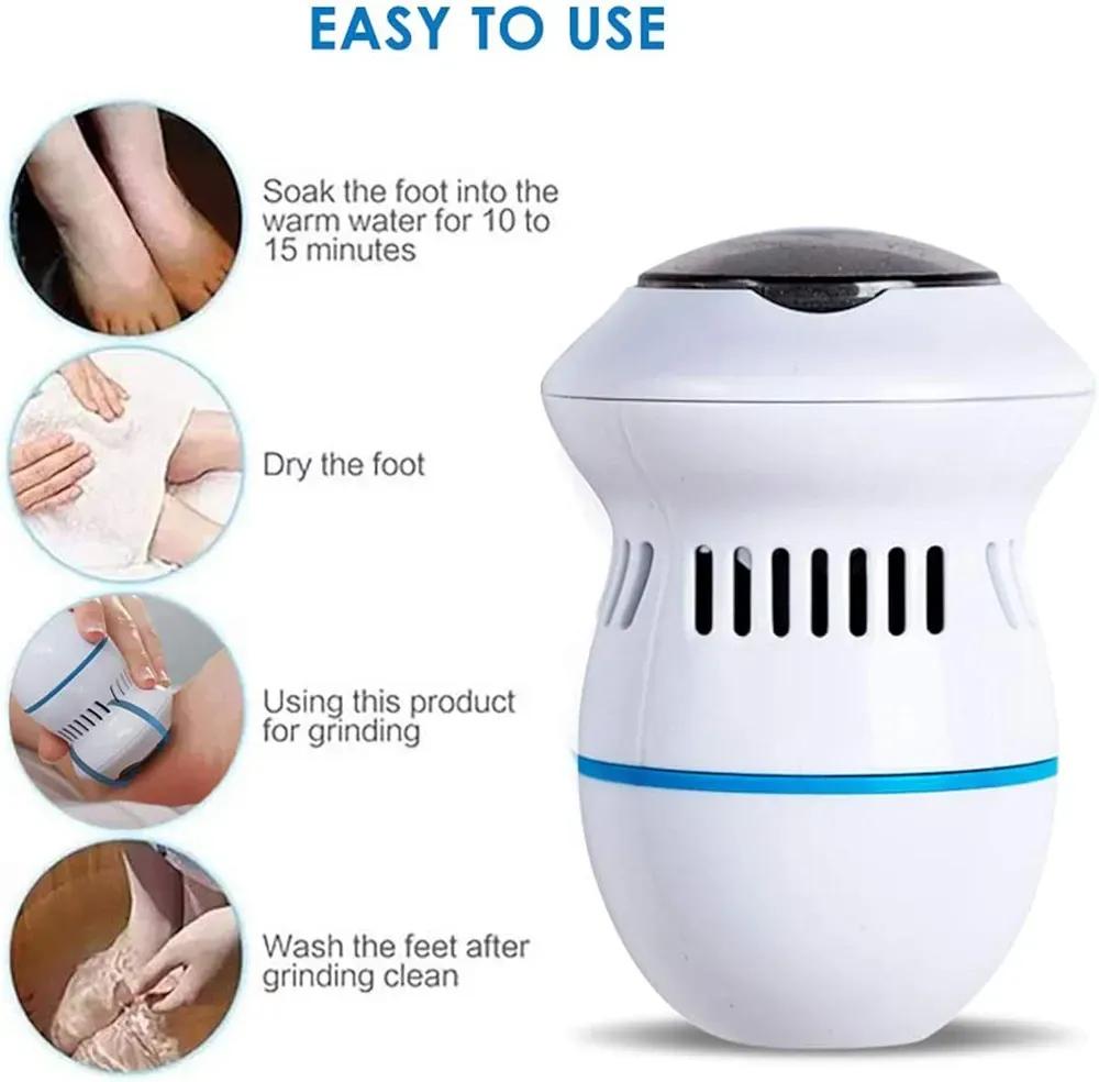 2-in-1 Electric Foot Callus Remover & Pedicure Tool – Rechargeable Dead Skin Remover