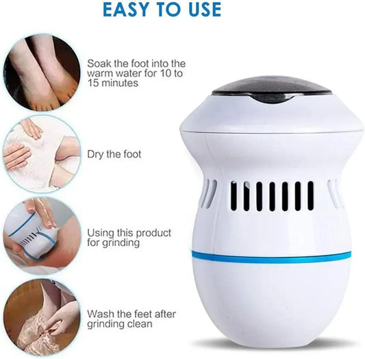 2-in-1 Electric Foot Callus Remover & Pedicure Tool – Rechargeable Dead Skin Remover